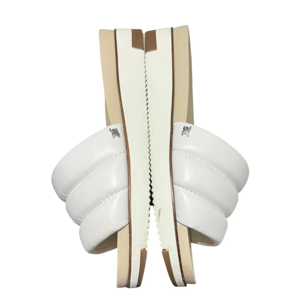 Sam Edelman Annalisa Platform Sandal Women‎ 9 White Quilted Leather Slide